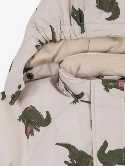 Konges Slojd Konges Sløjd Kids Crocodile Nohr Snowsuit In Ivory