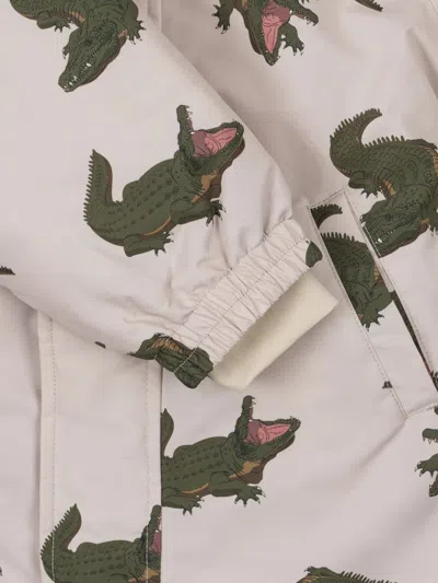 Konges Slojd Konges Sløjd Kids Crocodile Nohr Snowsuit In Ivory