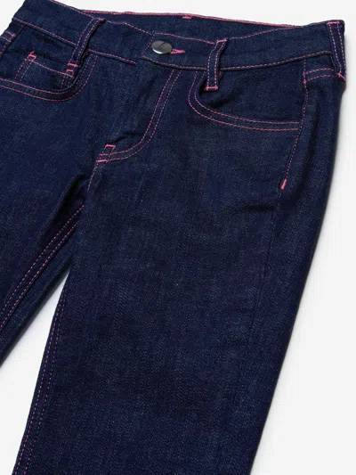 Marni Logo-patch Cotton-blend Jeans In Blue