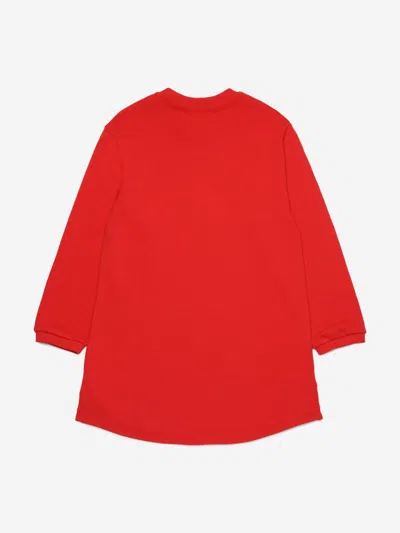 Marni Girls Applique Dress In Red