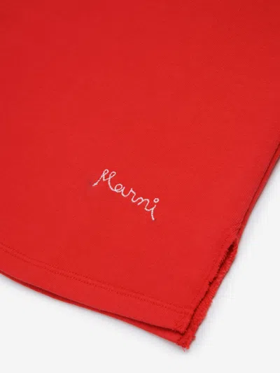 Marni Girls Applique Dress In Red