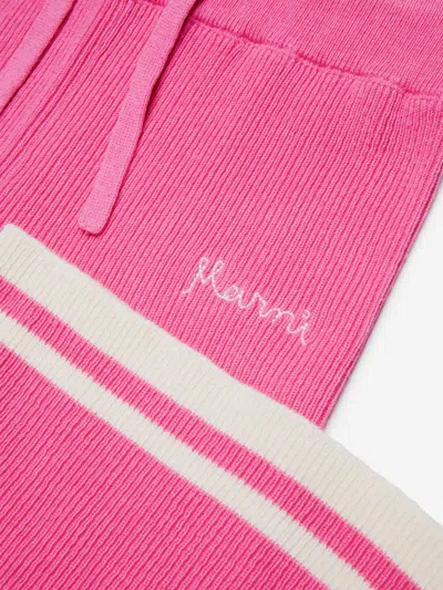 Marni Girls Knitted Trousers In Pink