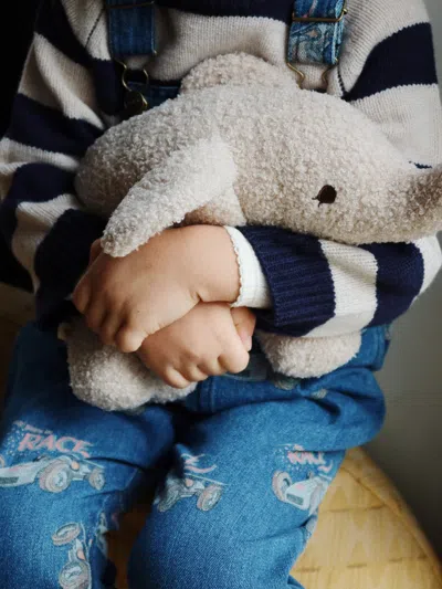 Konges Slojd Baby Elephant Soft Toy In Ivory