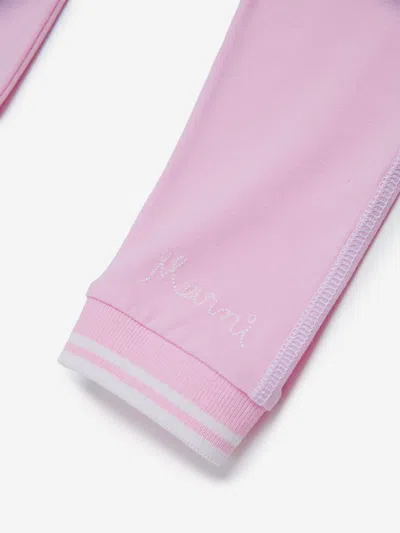 Marni Girls Cotton Trousers In Pink