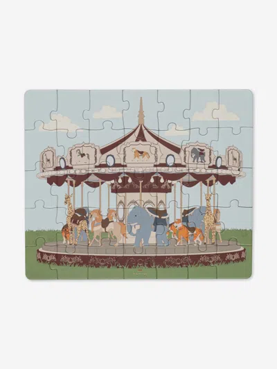 Konges Slojd Kids 35 Piece Carousel Puzzle In Multicoloured