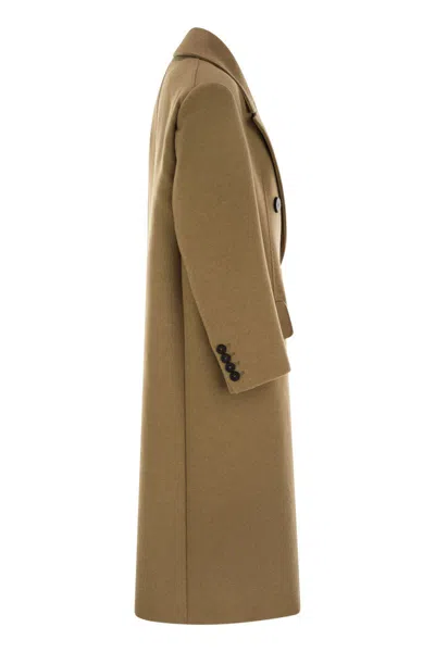 Max Mara Oversized Double-breasted Cashmere Jacket In Beige