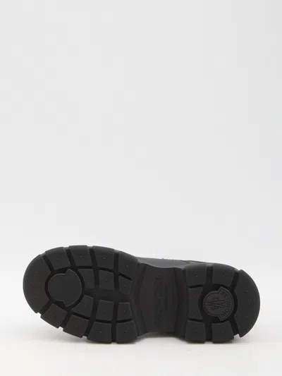 Moncler Bottes Chelsea En Cuir Hevea In Black