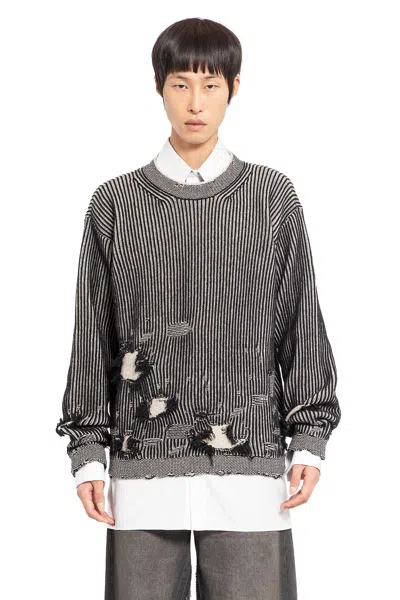 MM6 MAISON MARGIELA MAN BLACK&WHITE KNITWEAR 