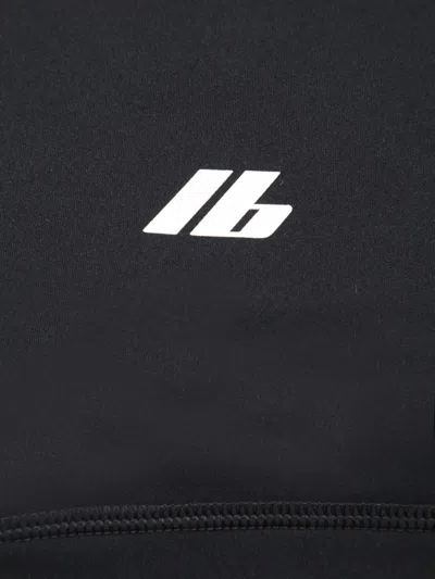 Balenciaga Sporty Reflective Logo Top Tops Black In Black