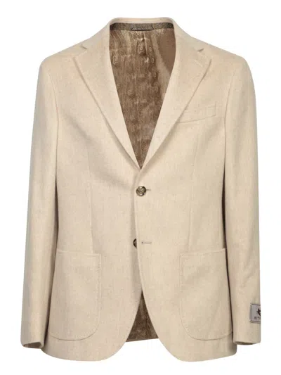 Etro Blazer Aus Kaschmir In Beige