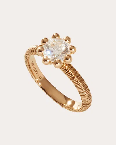 Oscar Massin Women's Large 18k Gold Lab-grown Diamond Beaded Filigree Ring In Gold