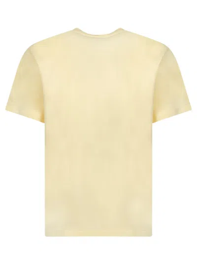 Wales Bonner Embroidered Logo Crewneck T-shirt In Yellow