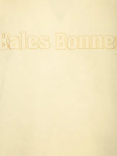 Wales Bonner Embroidered Logo Crewneck T-shirt In Yellow