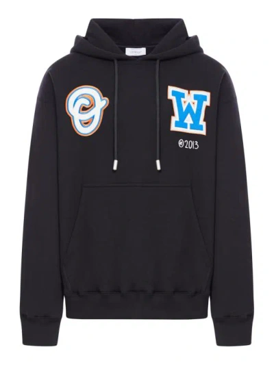 Off-white Wiz Patch Skate Hoodie In Black/multicolor