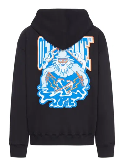 Off-white Wiz Patch Skate Hoodie In Black/multicolor