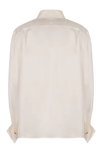 Alberta Ferretti Alberta Ferreti Silk Shirt In Beige