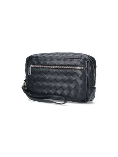 Bottega Veneta Small Pouch With Strap In Black
