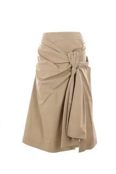 Shop Bottega Veneta Skirts In Beige