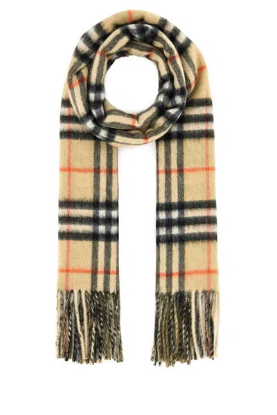 Shop Burberry Reversible Check Cashmere Scarf In Printed