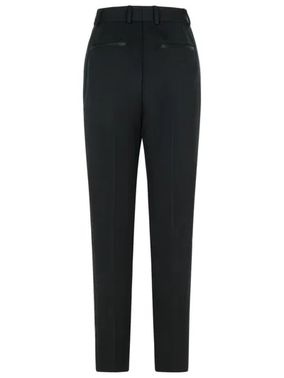 Shop Dolce & Gabbana Black Silk Blend Trousers