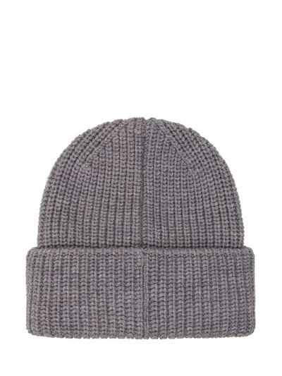 Dsquared2 "beanie Hat With Patch Logo In Grey