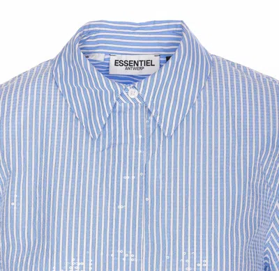 Shop Essentiel Antwerp Giuliano Light Blue Shirt