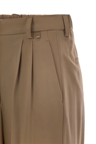 Herno Straight-leg Cargo Trousers In Brown