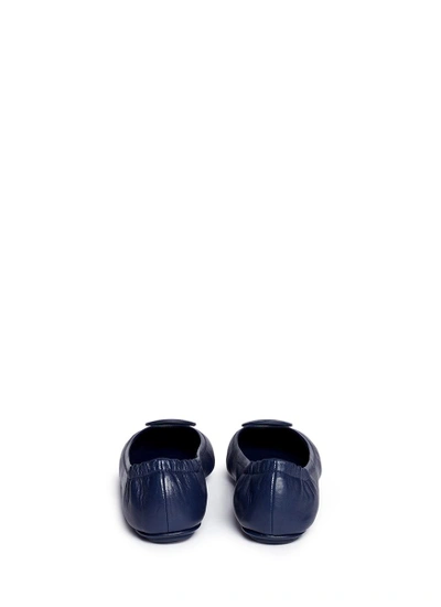 Shop Tory Burch 'minnie Travel' Leather Ballet Flats