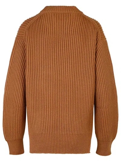 Shop Jil Sander Brown Wool Sweater