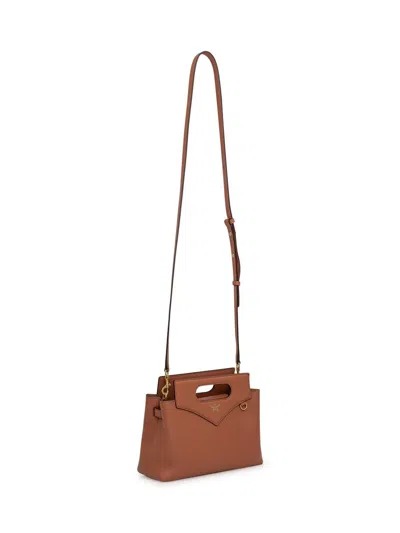 Mcm Caramel Leather Mini Soft Diamond Handbag In Brown