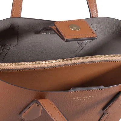 Tory Burch Light Umber Leather Perry Small Tote Bag In Light Amber