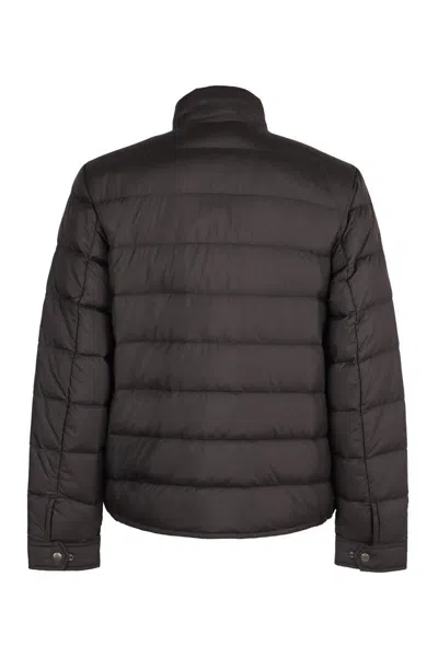 Woolrich Full Zip Down Jacket In Black
