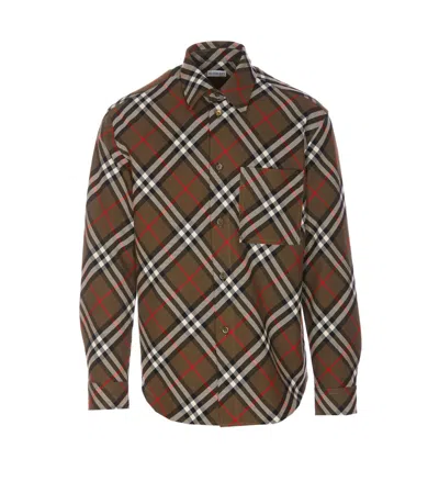 Shop Burberry Shirts In Brown