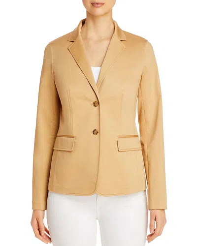 Lafayette 148 Thatcher Notched Lapel Blazer In Honeynut In Yellow