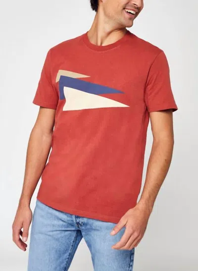 Selected Walker Ss O-neck Tee In Marsala In Orange