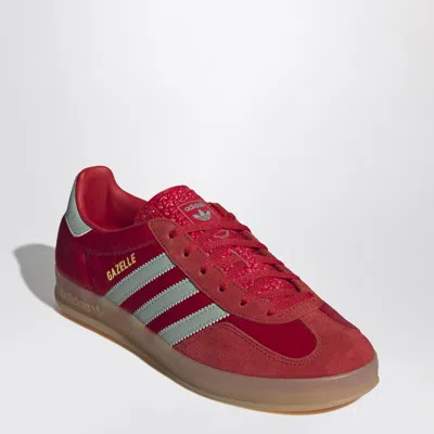 Adidas Originals Gazelle Indoor Velvet Low-top Sneakers In Red