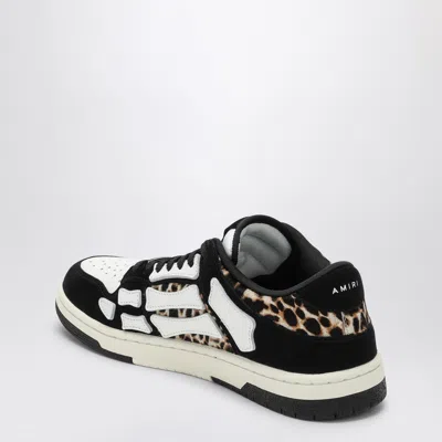 Amiri Leopard Print Goat Leather Sneakers With Perforated Detail