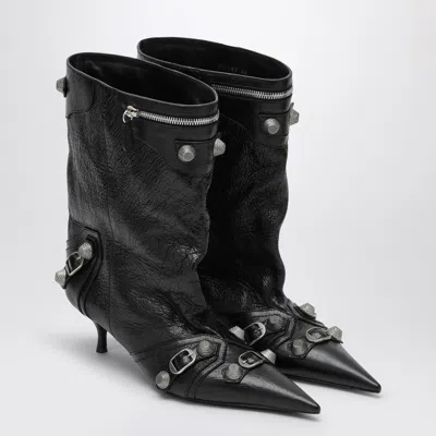 Balenciaga Cagole 50 Mid-calf Boots In Nappa Leather