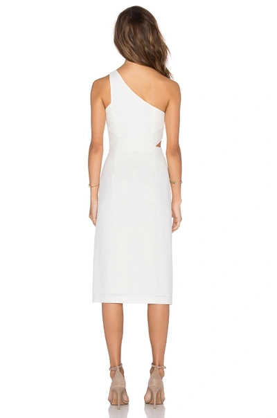 Halston Heritage One-shoulder Asymmetrical Dress In Eggshell | ModeSens