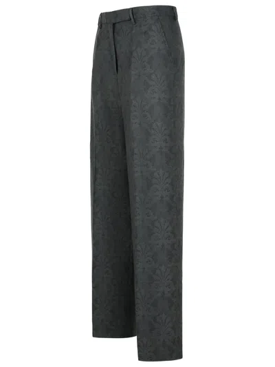 Etro Grey Wool Trousers