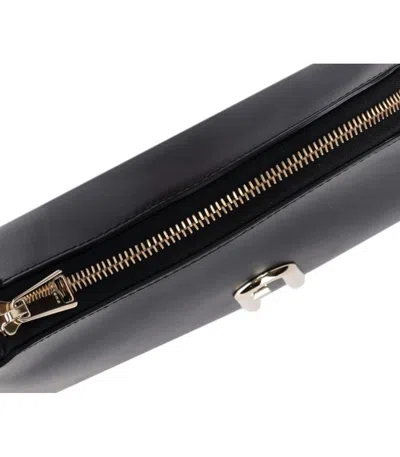 Furla Diamante Mini Black Shoulder Bag In Black