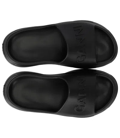 Ganni Logo-embossed Chunky Slides