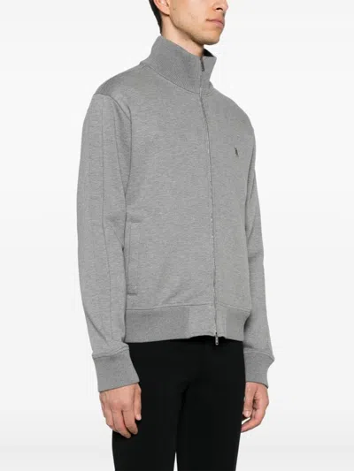 Shop Givenchy Men's Zip Through Sweatshirt In Gray