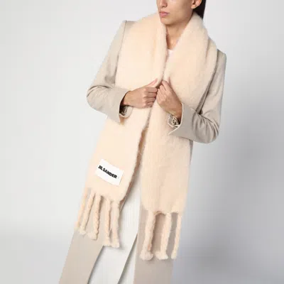 Jil Sander Pale Pink Mohair Blend Scarf