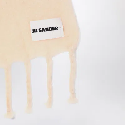 Jil Sander Pale Pink Mohair Blend Scarf