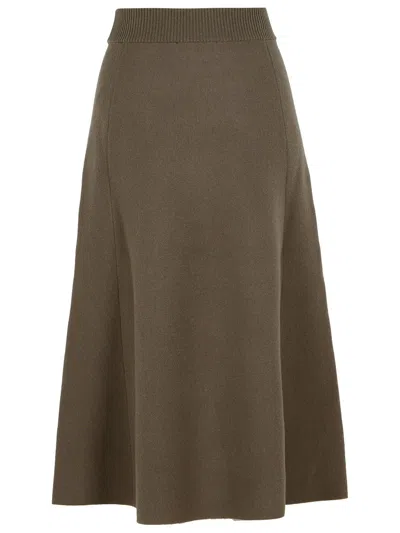 Lanvin Fine Knitted Flared Midi Skirt
