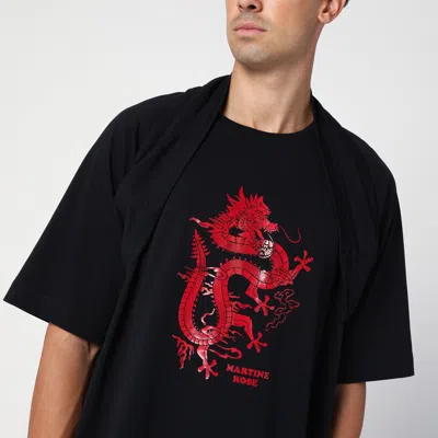 Martine Rose Oversized Black T-shirt Celebration With Print