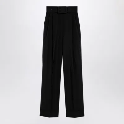 Max Mara Street Pleated Cotton Twill Tapered Pants