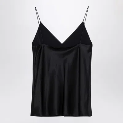 Max Mara Silk V-neck Sleeveless Top With Spaghetti Straps