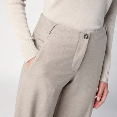 Quelledue Mélange Wool Tailored Pants